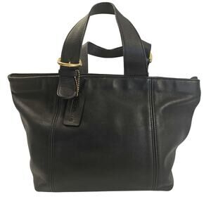 Coach 90s Vintage Waverly Soho Black‎ Made in DR 4133 Handbag Leather Purse